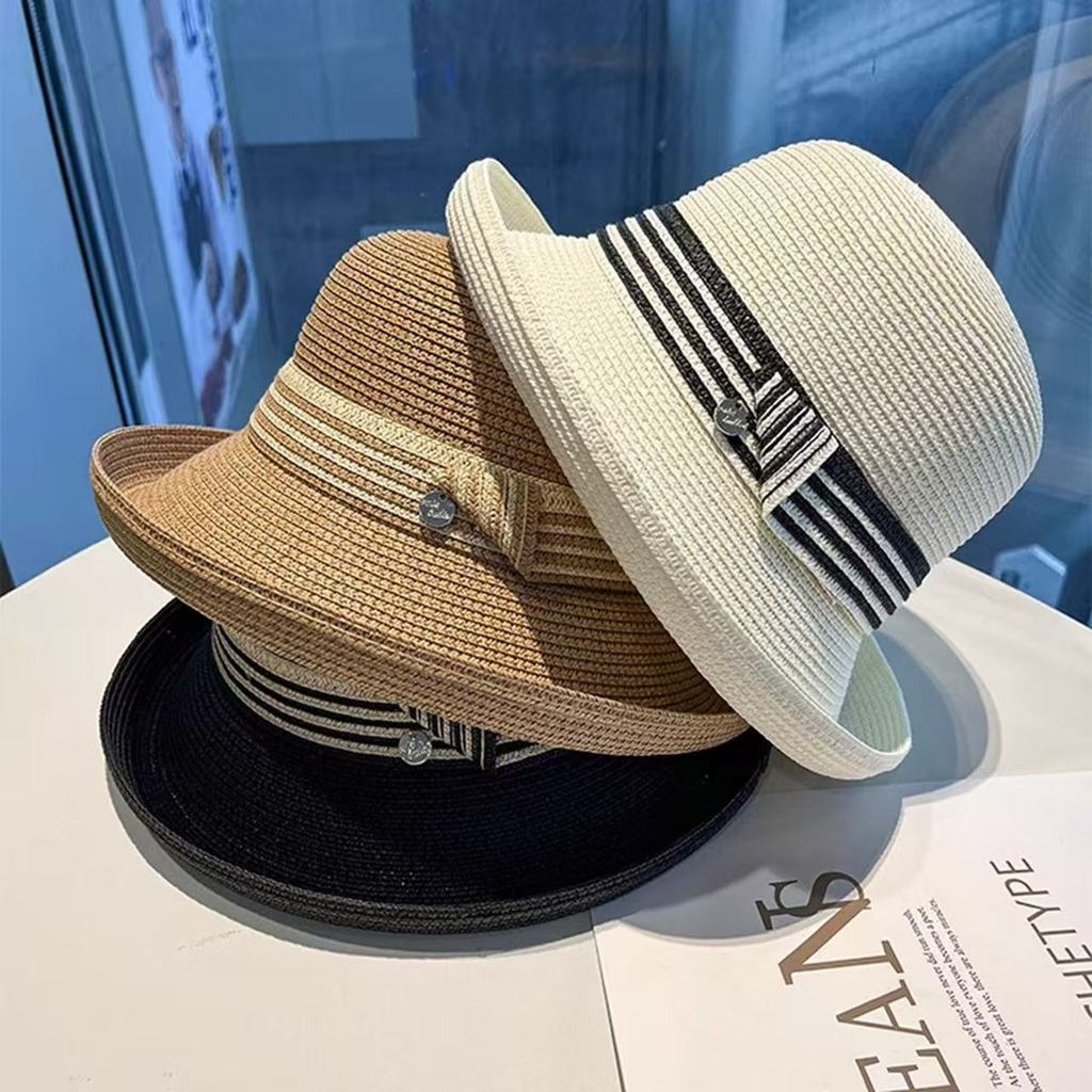 Sun Protection Womens Wide Brim Straw Hat With Foldable Design For Summer Outdoor Activities