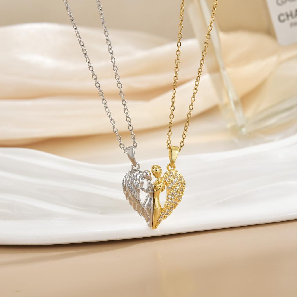 LATS Nova Corrente Magnética de Aço Inoxidável Colar de Casal Moda para Homens e Mulheres Presentes para Melhores Amigos Joias Tendência