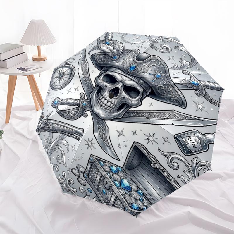 

1 PC Automatic Folding Umbrella -Baroque style Pattern,Portable & Foldable Design with 8 Ribs,Christmas Birthday Gifts