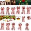 Festive Christmas Wreath Double Bow For Indoor And Outdoor Decorations