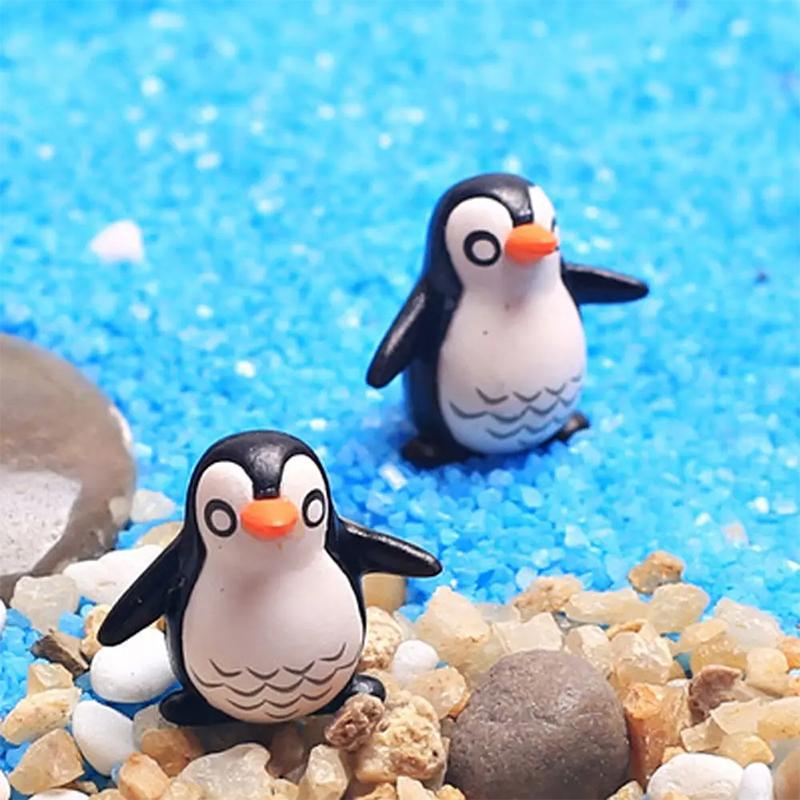 Mini Penguin Miniature Figures For Fairy Garden Gnomes Moss Terrariums Decoration Cake Topper