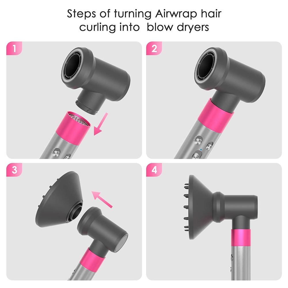 Diffuser And Adaptor For Dyson Airwrap Styler Converting Blow Dryer Combination