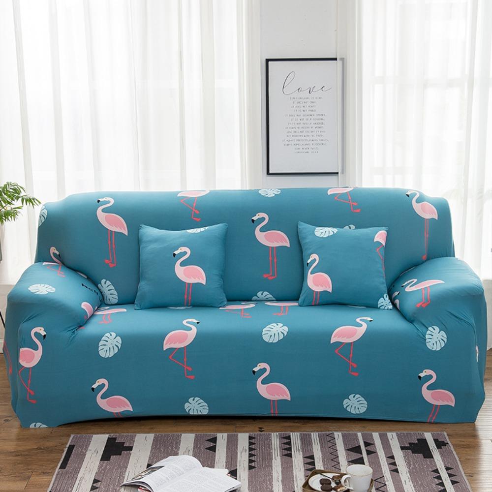 Stretchable Printed Sofa Cover Full Elastic Slipcover 4 Seasons Soft Fabric Protector