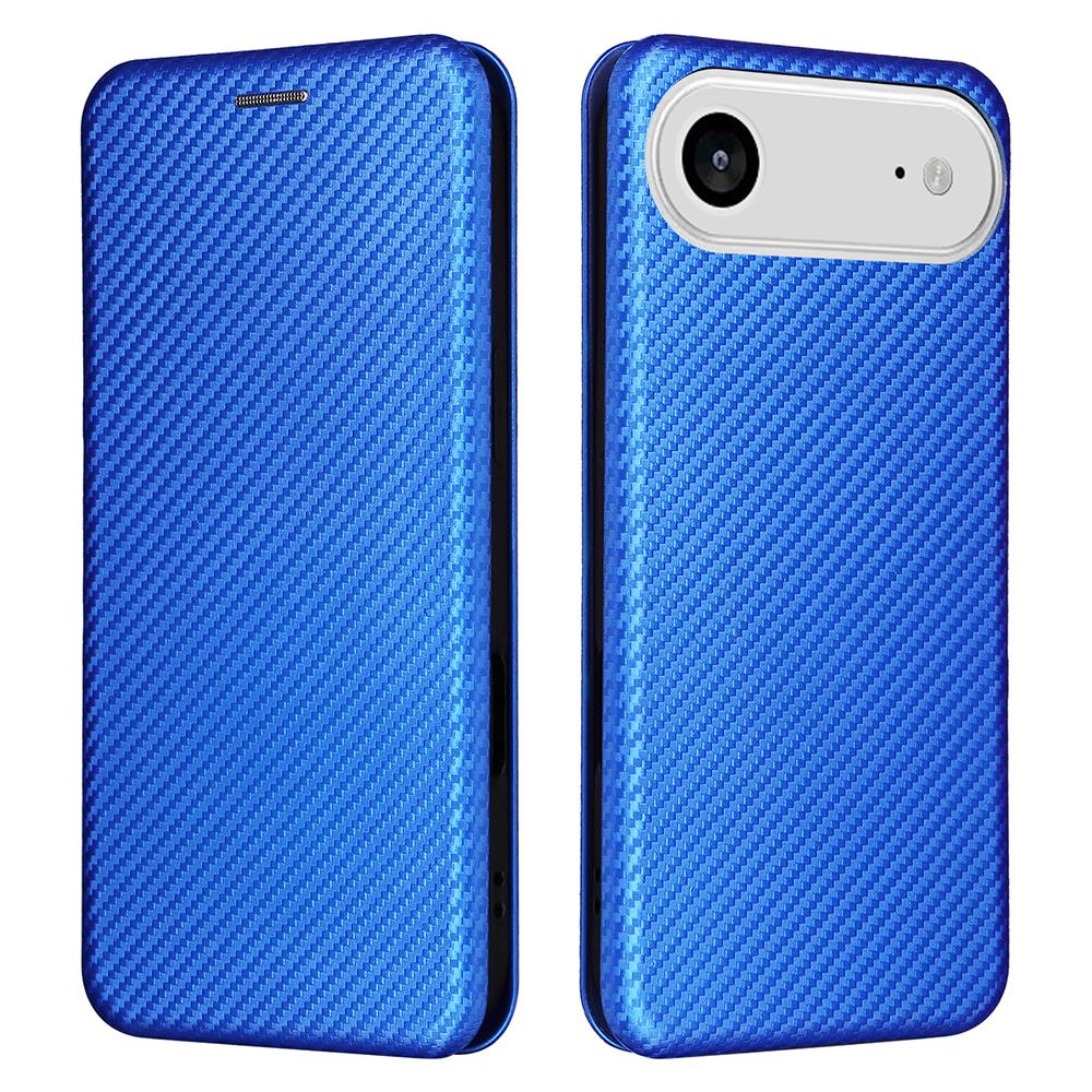 For iPhone 17 Air Case Carbon Fiber Texture Drop-Proof PU Leather Phone Cover