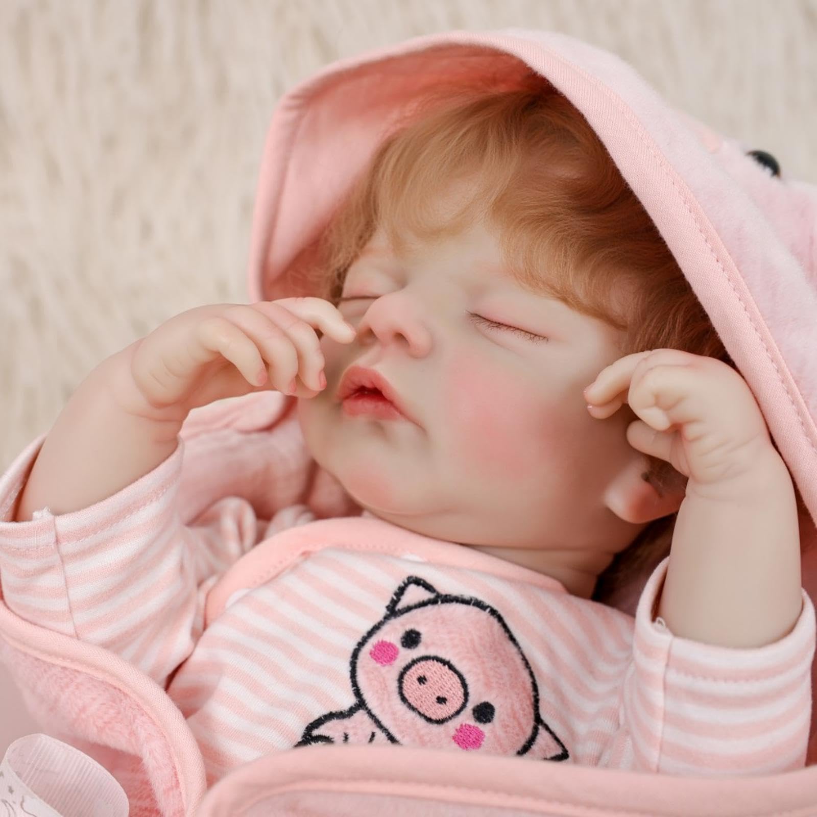 

Cloveray Baby Doll 22 Inch (55cm) Reborn Doll with Changeable Clothes & Soothing Newborn Doll, Handmade Realistic Lifestyle Baby Doll with Magnetic