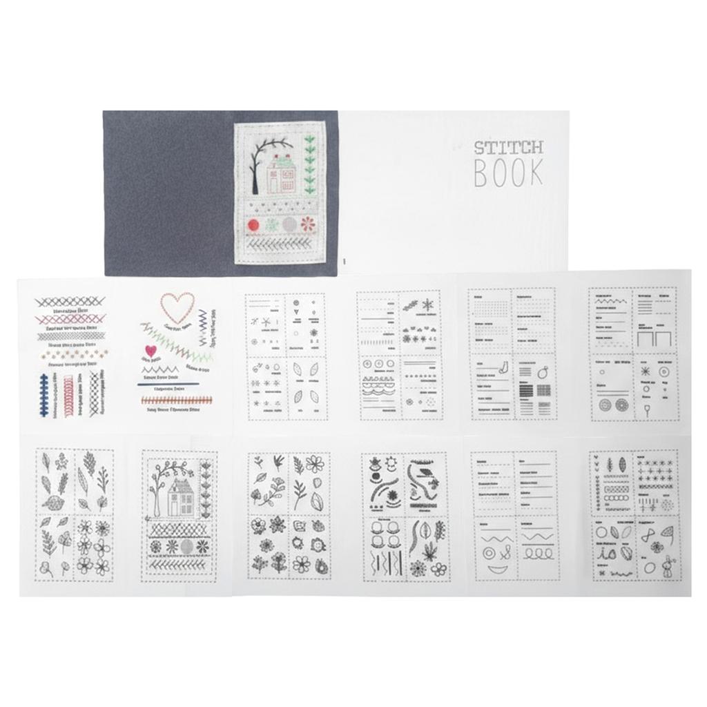 Embroidery Stitch Book Kit with Sewing Tools & Tutorials Hand Embroidery Patterns Kit for Craft Lovers & DIY Enthusiasts Gift