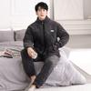 1011 neue gepolsterte Pyjamas Herren Dreilagen verdickt warmer Anzug Winter Herren kann tragen Reißverschluss Hausanzug