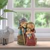 Creative Cute Holy Family Figurine Unique Cartoon Jesus Christ Figurine Safe Christmas Manger Ornaments Living Room