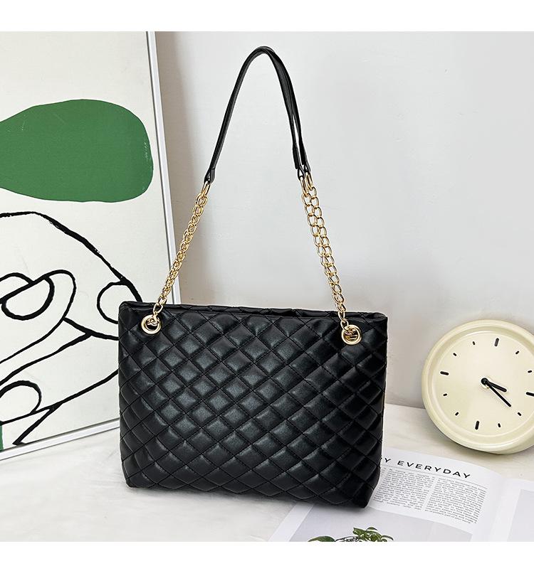 2024 Large Capacity Mummy Bag Set: Women's Two-Piece Shoulder Bag with Diamond Print Pattern