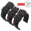 Pulseira de Relógio de Borracha de Silicone Macia 20mm 22mm 24mm Homens Mulheres Esporte Impermeável Respirável Pulseira de Pulso Bracelete de Liberação Rápida Relógio
