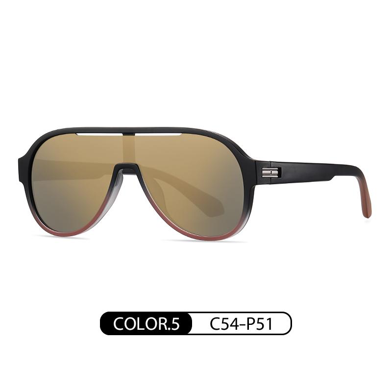 New Tr One-Piece Large Frame Sunglasses Fashionable Sunglasses Colorful Sunglasses