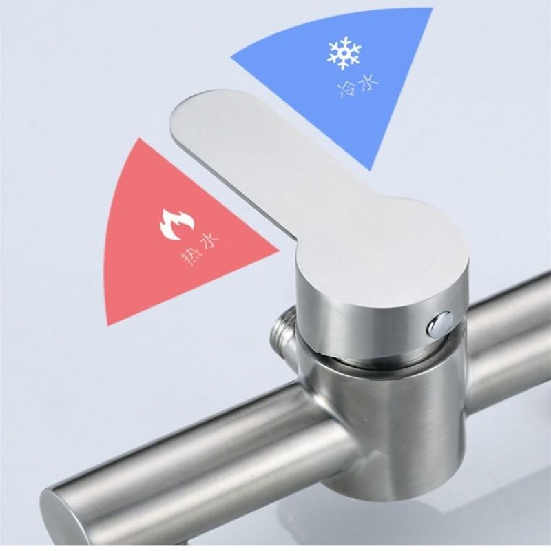 Ceramic Valve Core Bathtub Faucet Bathroom Shower Hot and Cold Mixing Valve Water Tap Stainless Steel Shower Faucet