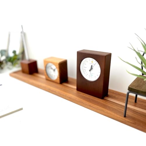 KATOMOKU Termo-Higrômetro, Marrom, km-101BR, de Mesa/Montável na Parede, Madeira, Retangular, 11 x 8 x 3,3 cm