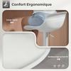 Bar Stools, Set of 2, Swivel Seat, Adjustable Height, 43 X 45 X 100 Cm, White