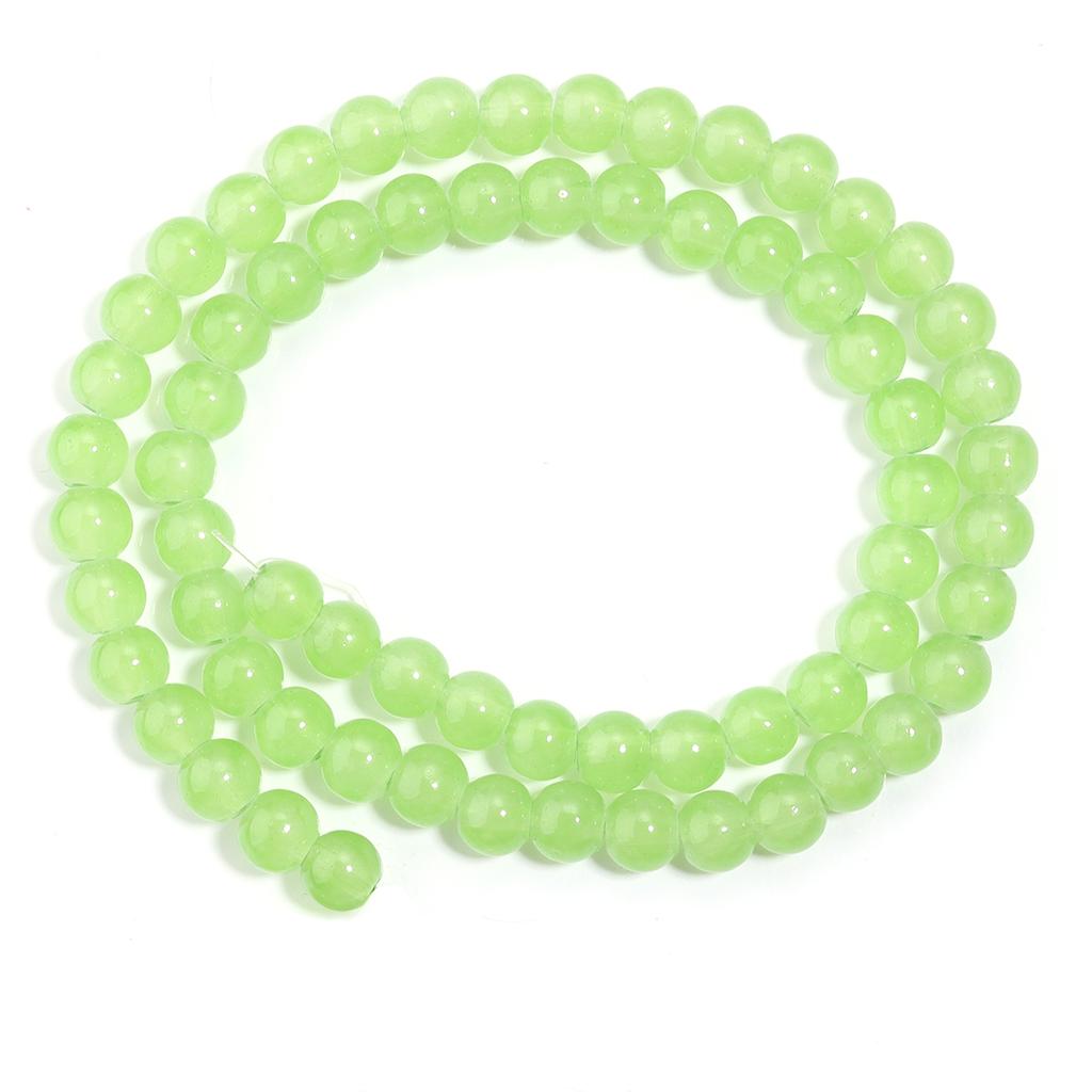 1 Strand 6/8mm Solid Color Glass Beads Loose Spacer Round Beads For Jewelry Making DIY Handmade Bracelet Necklace Accessories