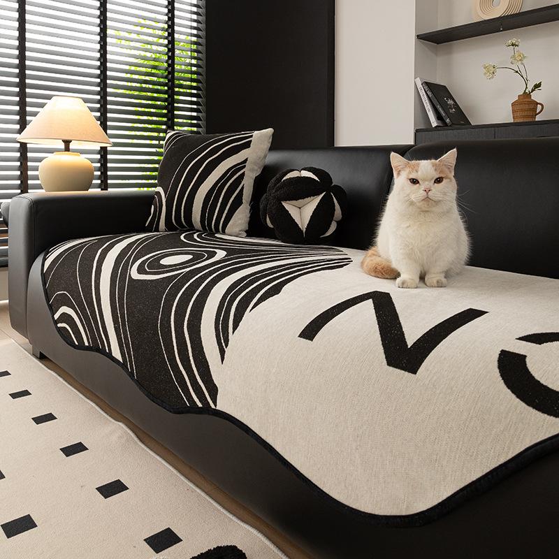 

Special-Shaped Sofa Cushion Fixed Non-Slip Autumn And Winter Plush New Straight Row Sofa Seat Cushion Irregular Winter Sofa Cover 70*70cm