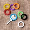 8pc/set Random Colors Hollow Silicone Key Cap Covers Topper Key Holder Keyring Rings Key Case Bag Organizer Wallets