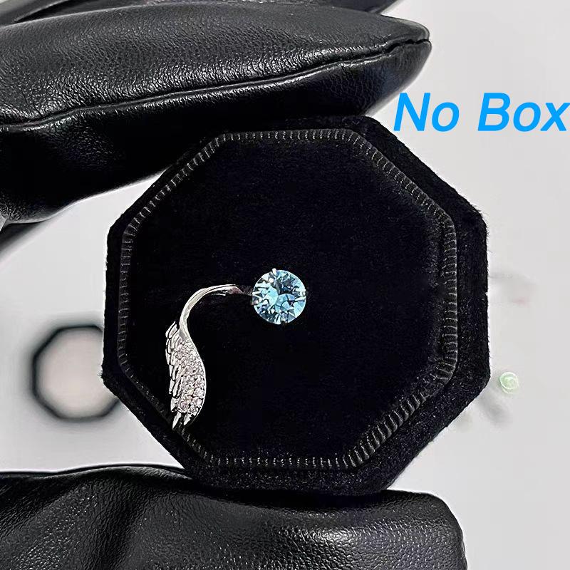 

1Pcs Silver Color Wing 316L Stainless Steel Ear Bone Nail For Women Fashion Full Of Rhinestone Earrings Accessories Jewelry Gift