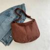 Cotton Corduroy Shoulder Bag for Women Large Capacity Crossbody Purse Jelly Style Daily Tote