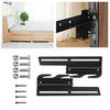 2/4Pcs Bed Frame Conversion Bracket with Hardware Bolt-On to Hook-On Headboard Adapter Bracket Bed Rail Hook Plate Adapter Headboard Attachment Kit