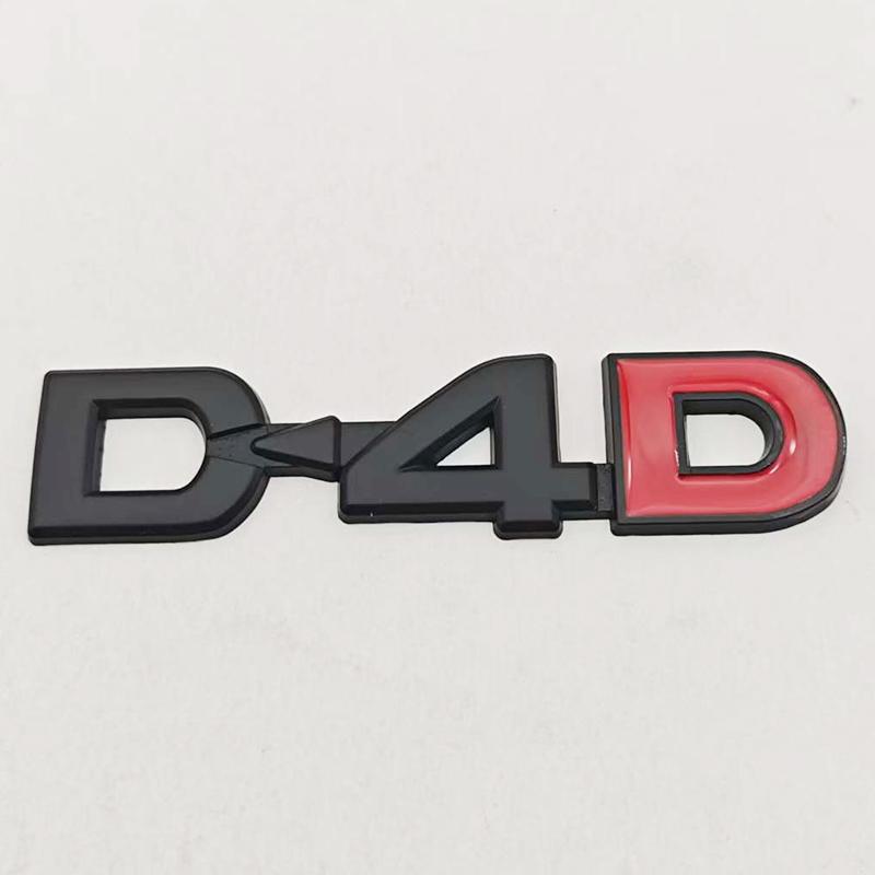 3D Metal Car Letters Logo D4D Badge Trunk Fender Emblem Sticker For Toyota Yaris Corolla Avensis Land Cruiser Hilux Accessories