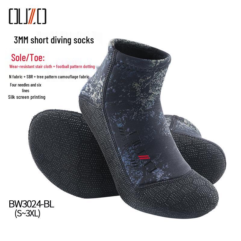 3mm Kurze Tauchsocken: Rutschfeste, abriebfeste, superelastische Schnorchel- & Schwimmsocken für Wärme