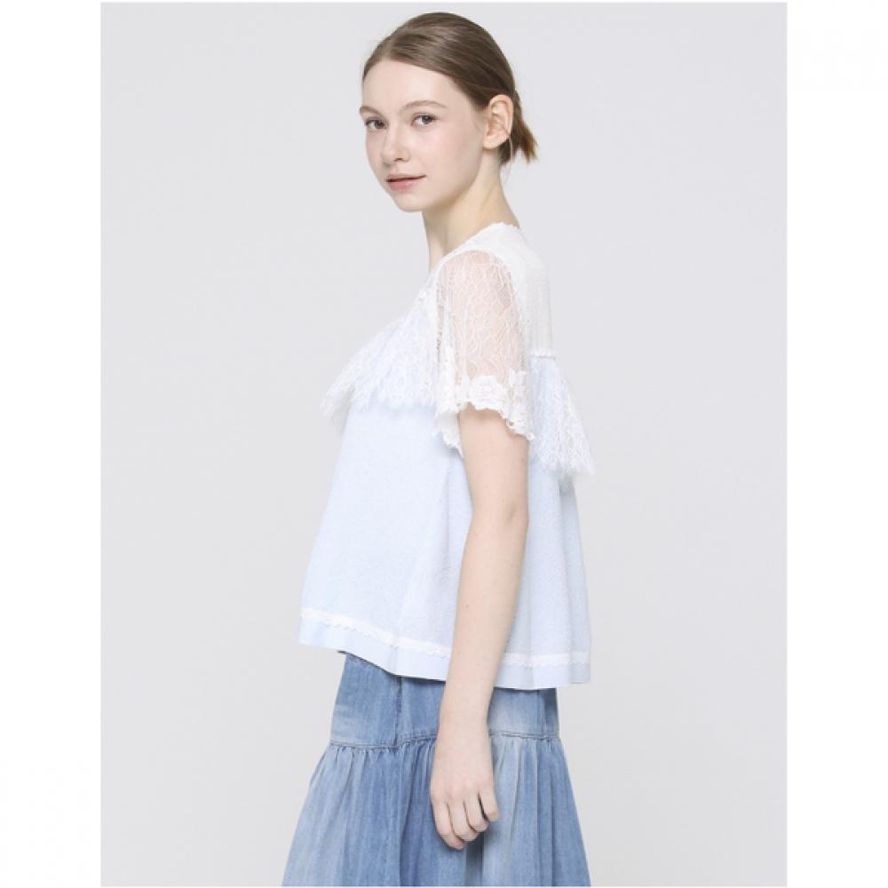 Son Jung Wan Women S Flower Lace Color Block Knit Zkn6262070