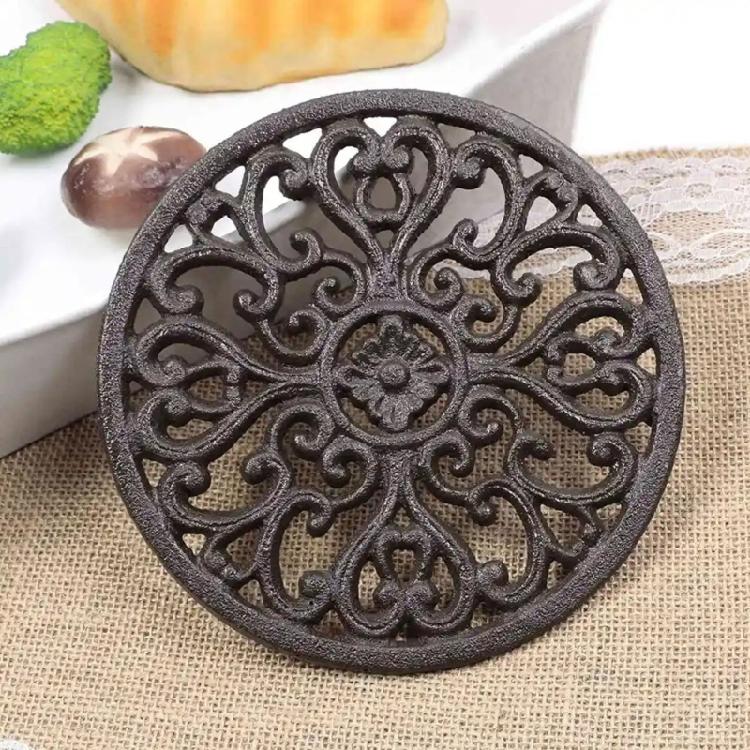 Base Antideslizante de Hierro Forjado para Estufa Previene Daños Faciales por Utensilios Calientes Perfecta Para Mesas de Comedor Mesetas de Cocina Redonda de 17 cm