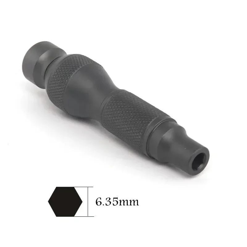 Precision Aluminum Alloy Handle for Shank 1/4" Bits Comfortable Mini ScrewDriver 6.35mm Holder Repair Open Tools Professional