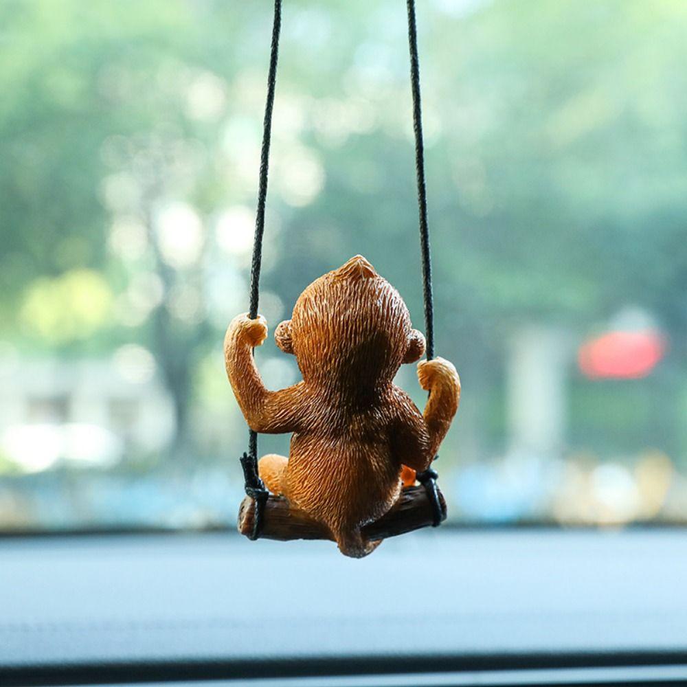 Labrador Dog Rear View Mirror Hanging Swing Rearview Mirror Ornament Car Window Pendant Decoration