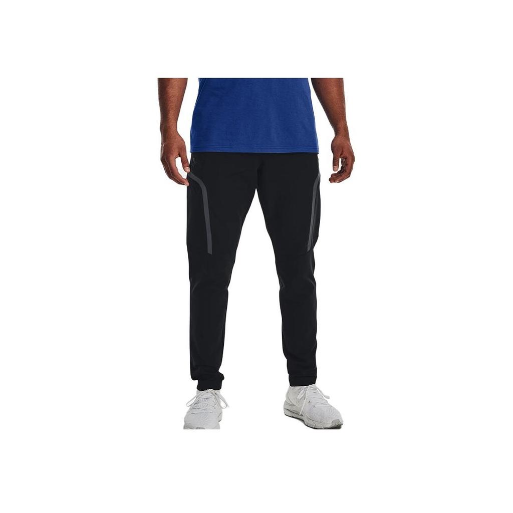 Under Armour Solid Color Lace-Up Fitness Training Running Pants Men Pants Black 1373864-001