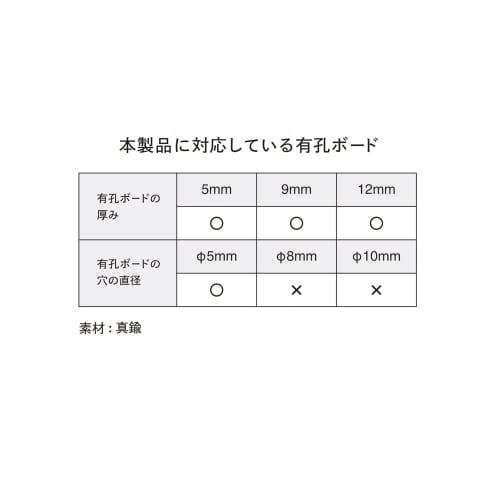 KEFU Brass Pin Hooks for Perforated Boards, Fits 5mm Holes, Pack of 5