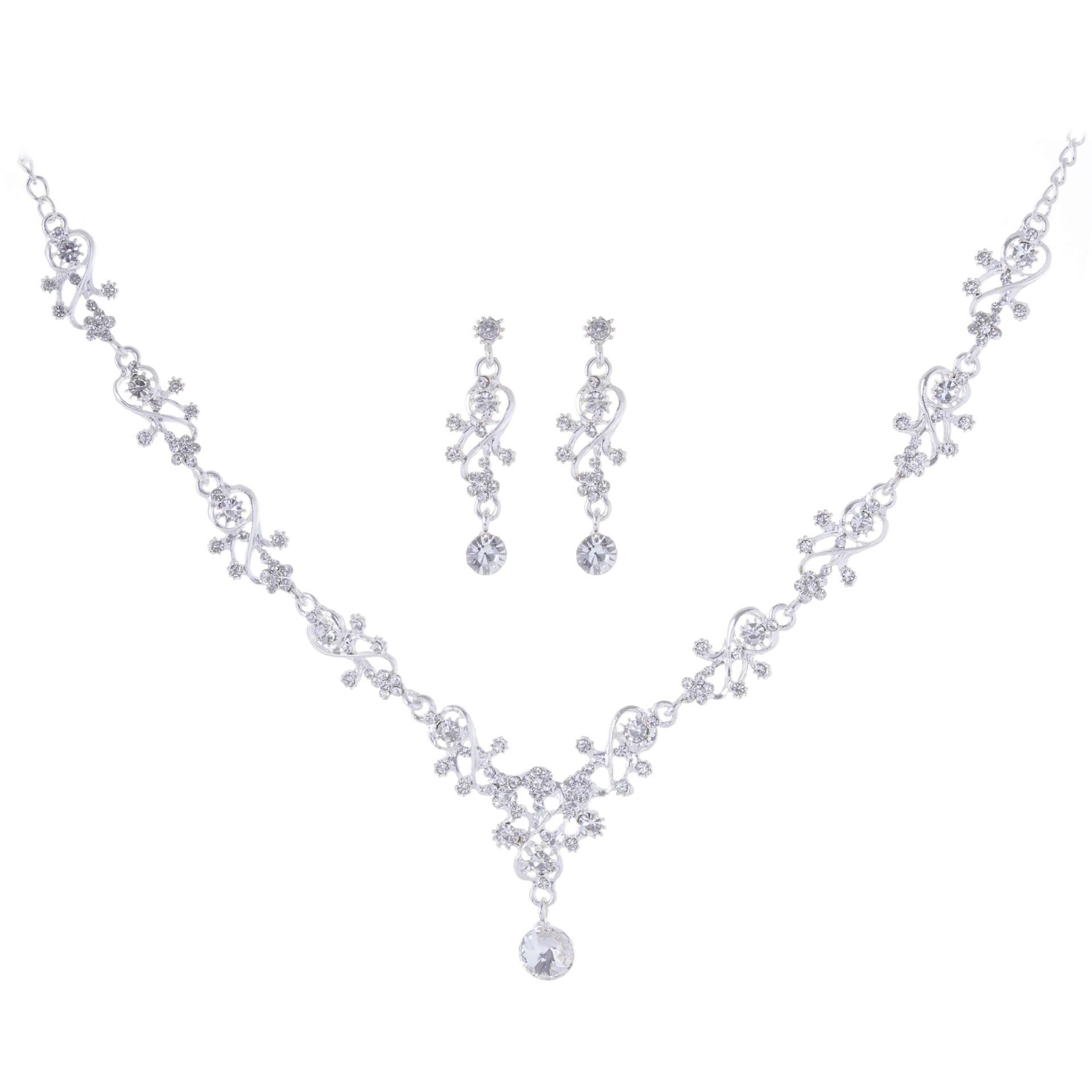 

Bride Jewelry Set: Necklace & Earrings for Wedding or Party