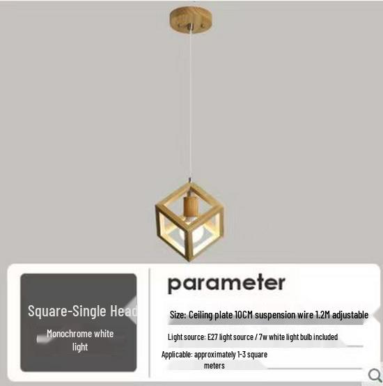 Nordic Wood Art Pendant Lamp - Creative Single Head Lighting for Restaurants, Bars, Hotels, Bedrooms, Café Shops.