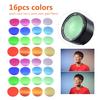 Godox V-11T Color Filters Kit Color Gels Filters 16 Different Colors * 2 for Godox V1 Series Camera