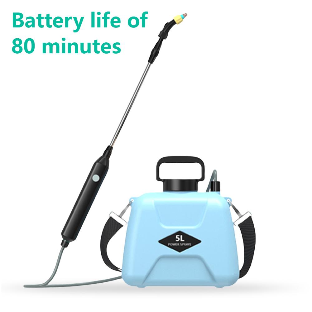 

5 л плечевой электрический опрыскиватель для пестицидов с телескопической штангой, садовый опрыскиватель для полива сада, ручной опрыскиватель для пестицидов синий