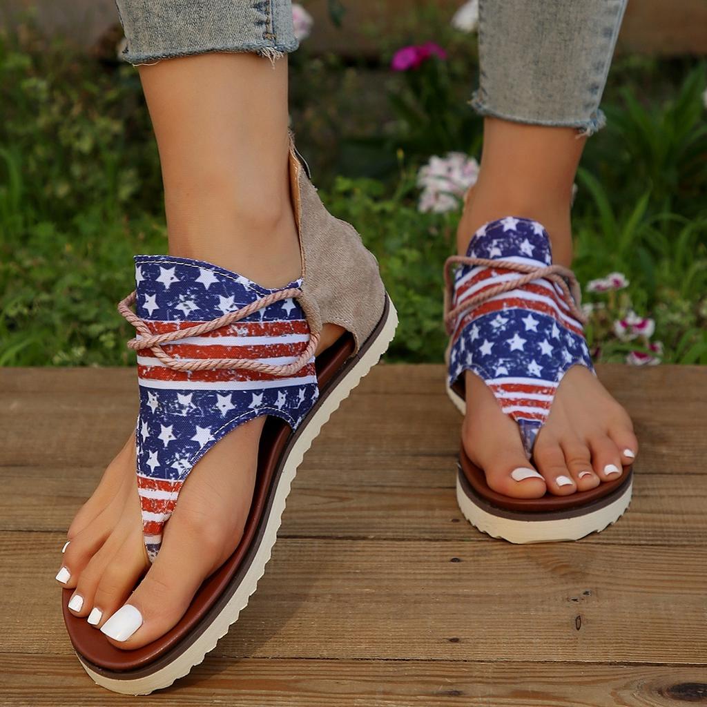 Fashion Sandalias Ladies Shoes on Offer Hot Selling Large Size Women Shoe Summer Flat Flip Toe Women Sandals Light Casual Shoes