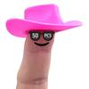 50Pcs Plastic Mini Western Cowboy Cowgirl Hat Cute Miniature Cowboy Hat Toy Doll Dress Up Party Accessories