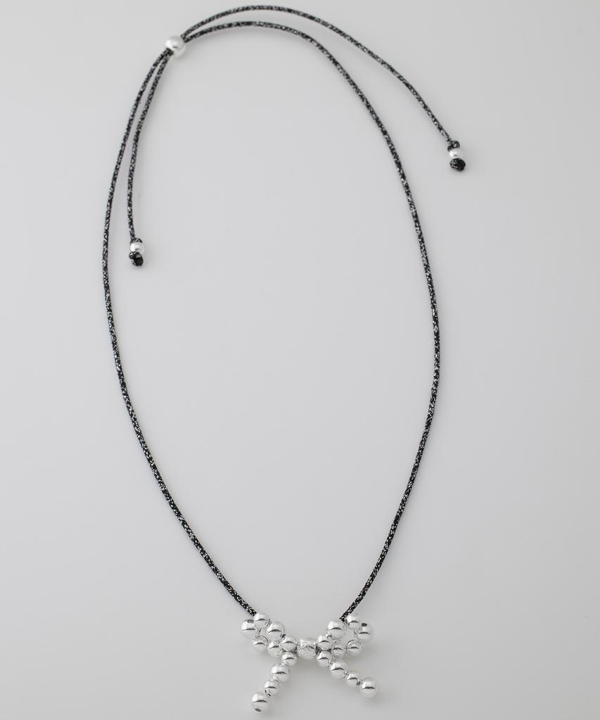 Tatiana Ball Ribbon String Necklace Nz2092