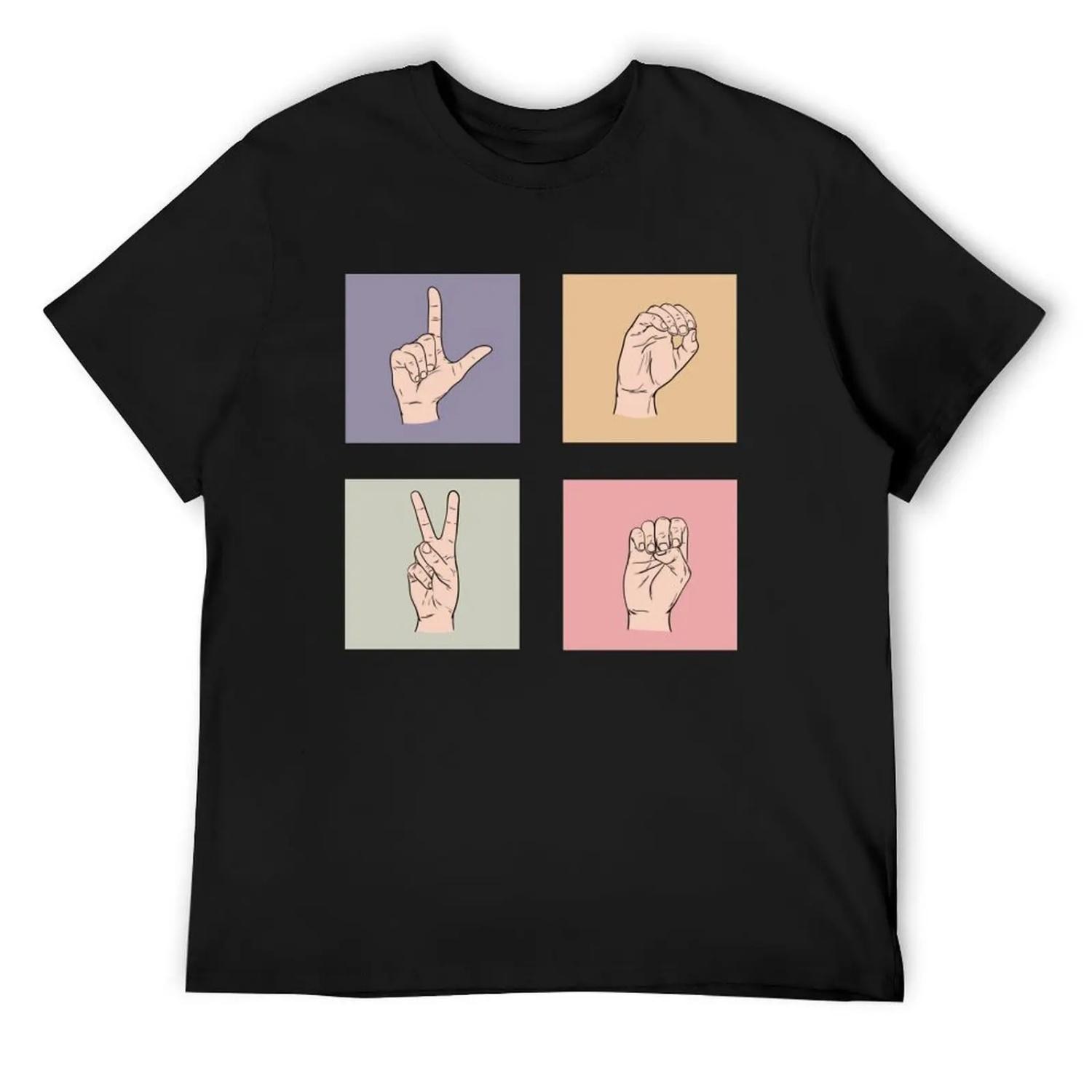 

L-O-V-E_ Pastel T-Shirt anime customizeds man clothes men t shirts XXXXXL чорний