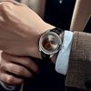 Minimalist Business Watch for Men Quartz Clock Leather Wristwatch