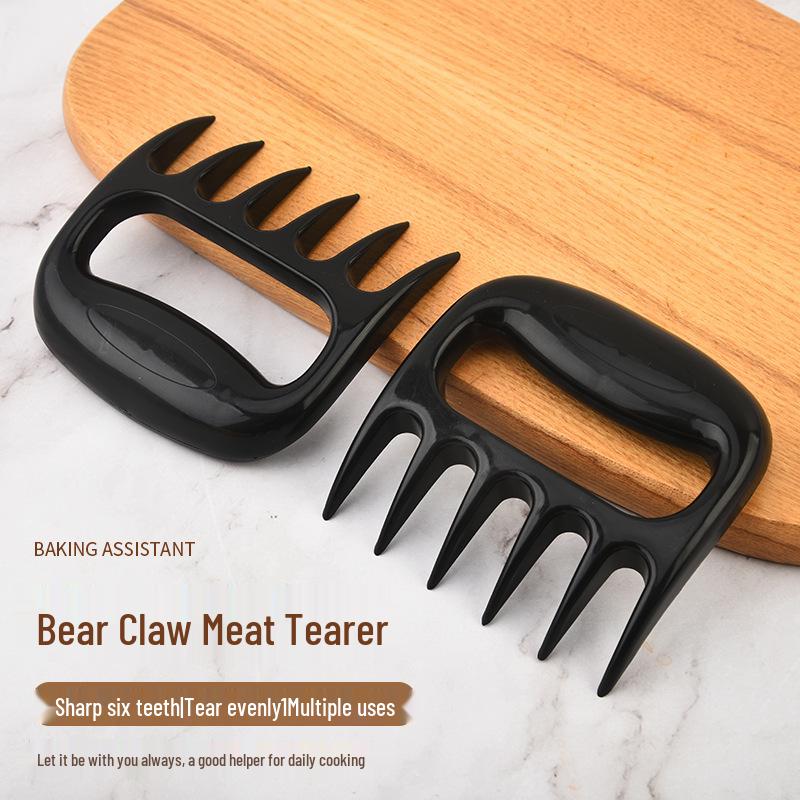 

Bear Paw Meat Separator: Kitchen BBQ Tool for Shredding Chicken and Meat 2 pcs (Brown, Self-adhesive Bag)