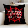Edgy Mindless Self IndulgenceS Cushion Cover Breathable and Skin Friendly Linen Pillowcase Square Removable and Washable Cushion