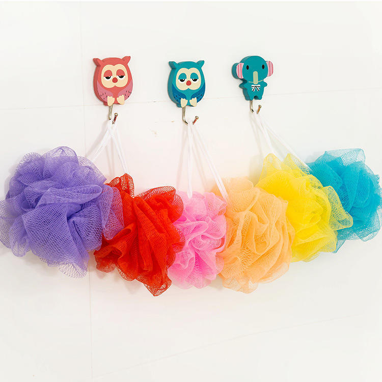 Body Bubbles Sponge Bath Ball Nylon Scrubber Loofah Cleaning Bath Sponge Multicolor Shower Flower