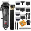 Digital Display Hair Clipper Set: Electric Parent-Child Haircut Kit with Oil Head Carving and Scissors