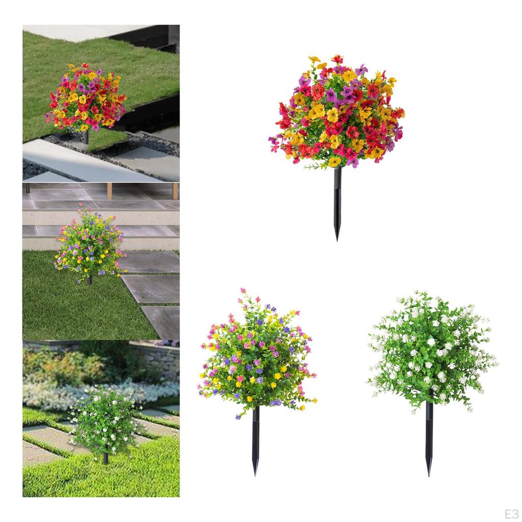 Artificial Flower Decoration Lifelike Ground Stake Centerpiece Landscape Fake Plants Faux