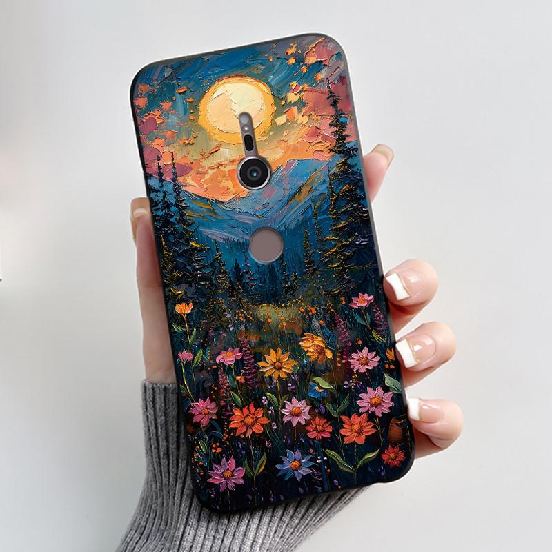 Case For sony Xperia XZ2 XZ3 Black Silicone Soft TPU Phone Case sony XZ2 XZ3 Luxury Cute Love Rabbit Funny Protective Back Cover