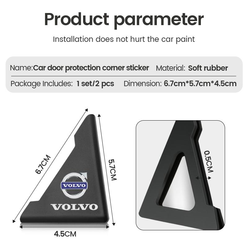 For Volvo Rdesign XC60 V40 V50 V60 S40 S60 Auto Accessories Car Door Corner Silicone Anti-Scratch Anti-bump Protection Stickers