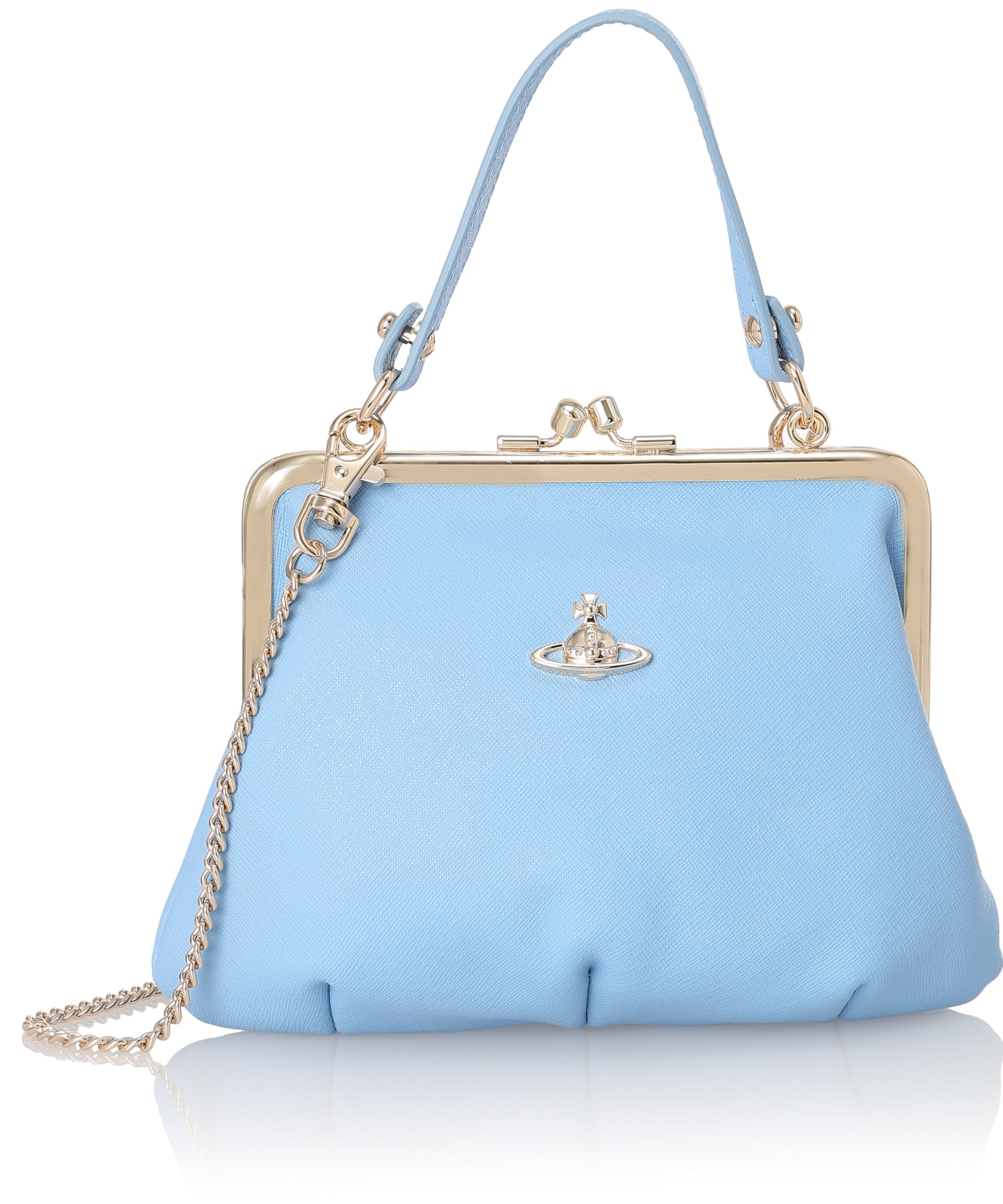 

Vivienne Westwood GRANNY K403 Light Blue Shoulder Clasp 52020003 Bag, Purse, L001N, Women s [Used]