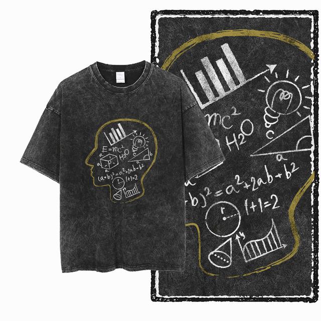 THE COOLMIND SC MATH THEME PAI cotton T-shirt L